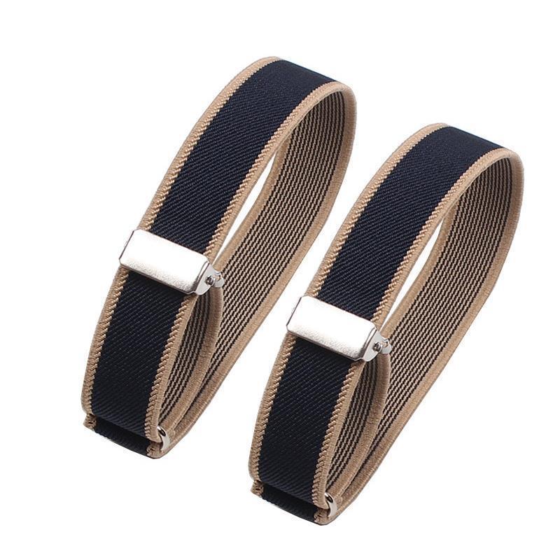 HEIßER 2Pcs Herren Hülse Strumpfbänder Halter Elastische Armband Hemd Hülse Halter Frauen Männer Einstellbare Nicht-Slip arm Manschetten Bands: Brown
