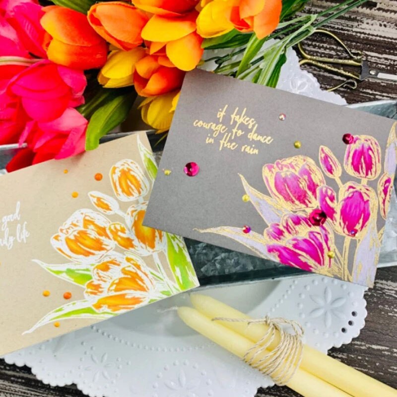 Tidlig tulipanbukett klare stempler til gjør-det-selv scrapbooking håndverk papirkort gjennomsiktige stempels silikonforseglingsstempel