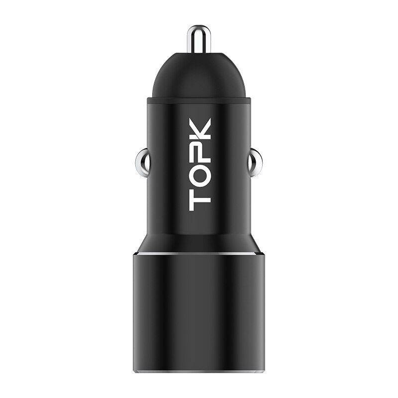 TOPK G207Q chargeur de voiture double USB Charge rapide 3.0 chargeur rapide voiture-chargeur pour iPhone Xiaomi chargeur de téléphone adaptateur dans la voiture: Default Title