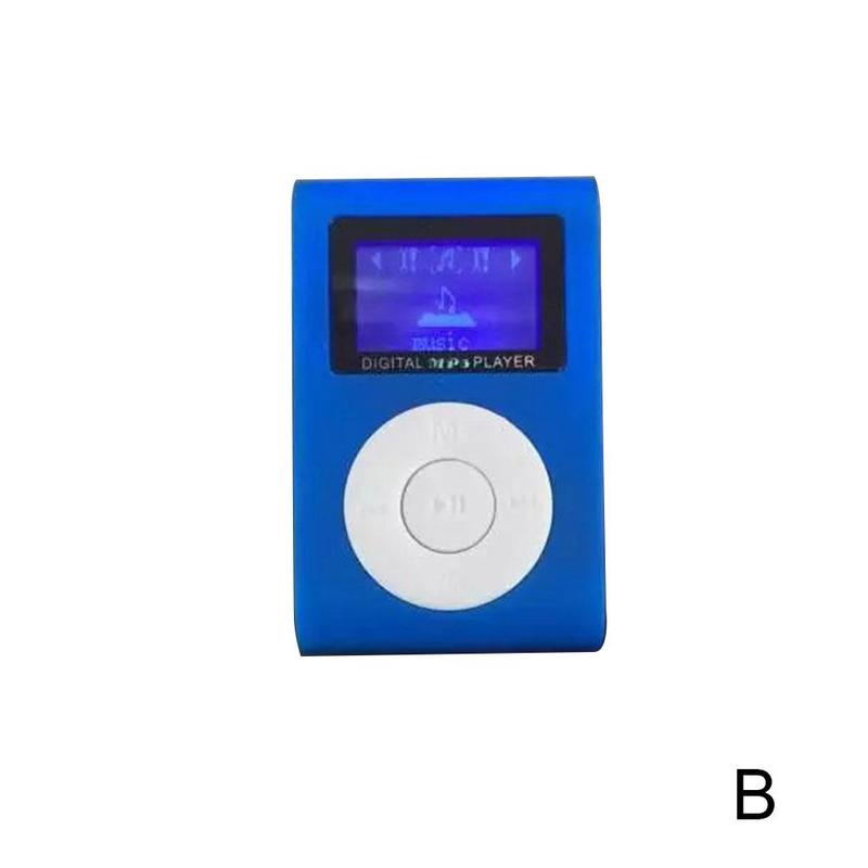Reproductor de MP3 portátil de tamaño pequeño, Mini pantalla LCD, tarjeta de MP3, usb, TF, música, compatible con reproductor walkman J5A0: Black