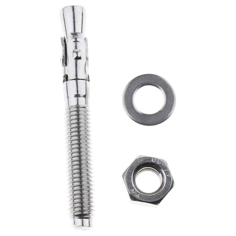 4Pcs 25KN 304 Stainless Steel Anchor Hanger Rock Climb Fastening Bolt Fixed Point Expansion Screw Piton Rock Piton Outdoor ToolS