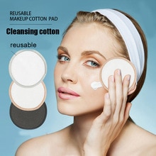 16pcs Reusable Makeup Removal Pad Bamboo Charcoal Cleansing Cotton Pad with Storage Bag EY669: Default Title