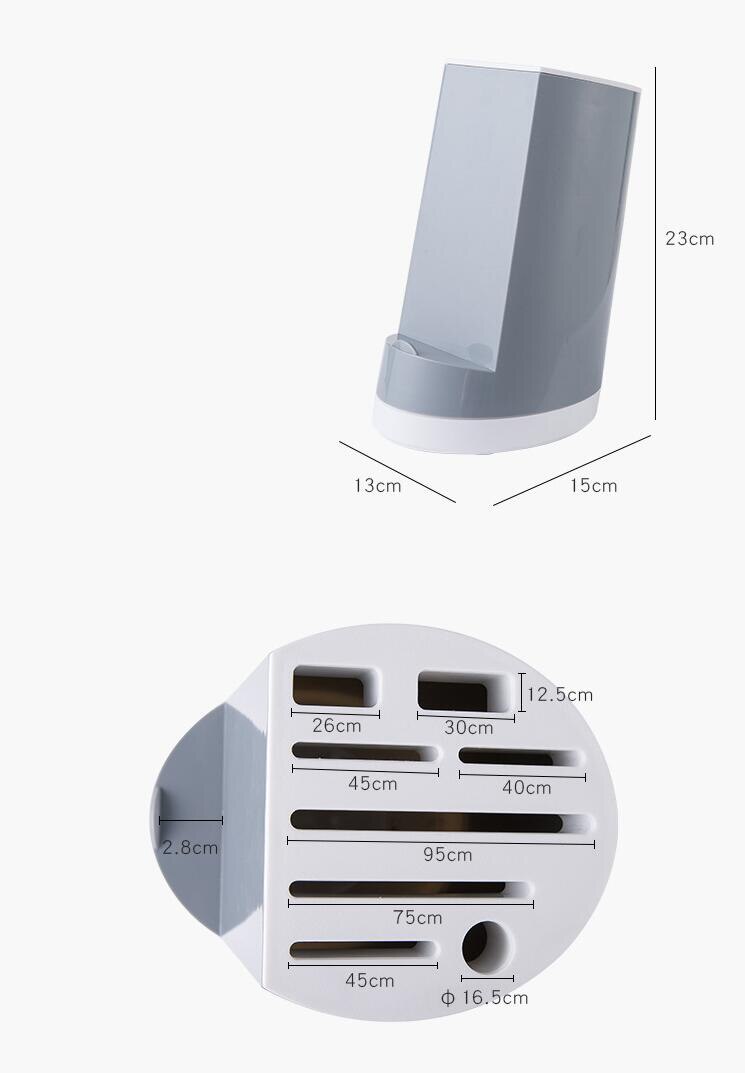 Multifunctionele messenhouder keuken messenblok houder toren plank afdruiprek doos messen vork organizer messenhouder