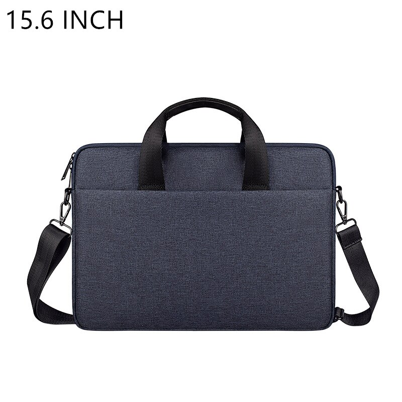 Oyixinger Portable Laptop Briefcase 13.3-15.6Inch Shoulder Computer Bag For Apple Mcabook Xiaomi Huawei Pro Casual Business Bag: Cyan 15.6Inch