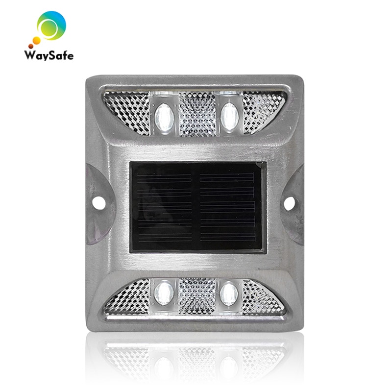 Steady mode groene LED licht aluminium materiaal zonne-energie weg stud reflector op verkoop