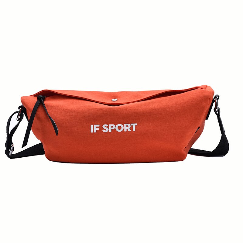 Bag Women's Bag Chest Bag Oblique Arm Bag Korean Version Single Shoulder Armpit Small Bag Women's Canvas Bag: Orange