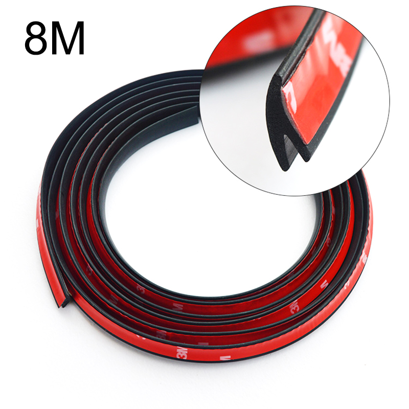 V Shape Car Rubber Seal Hollow Glass Window Edge Weather Strip Sticker Auto Weatherstrip Windshield Rubber Seal: Dark Grey