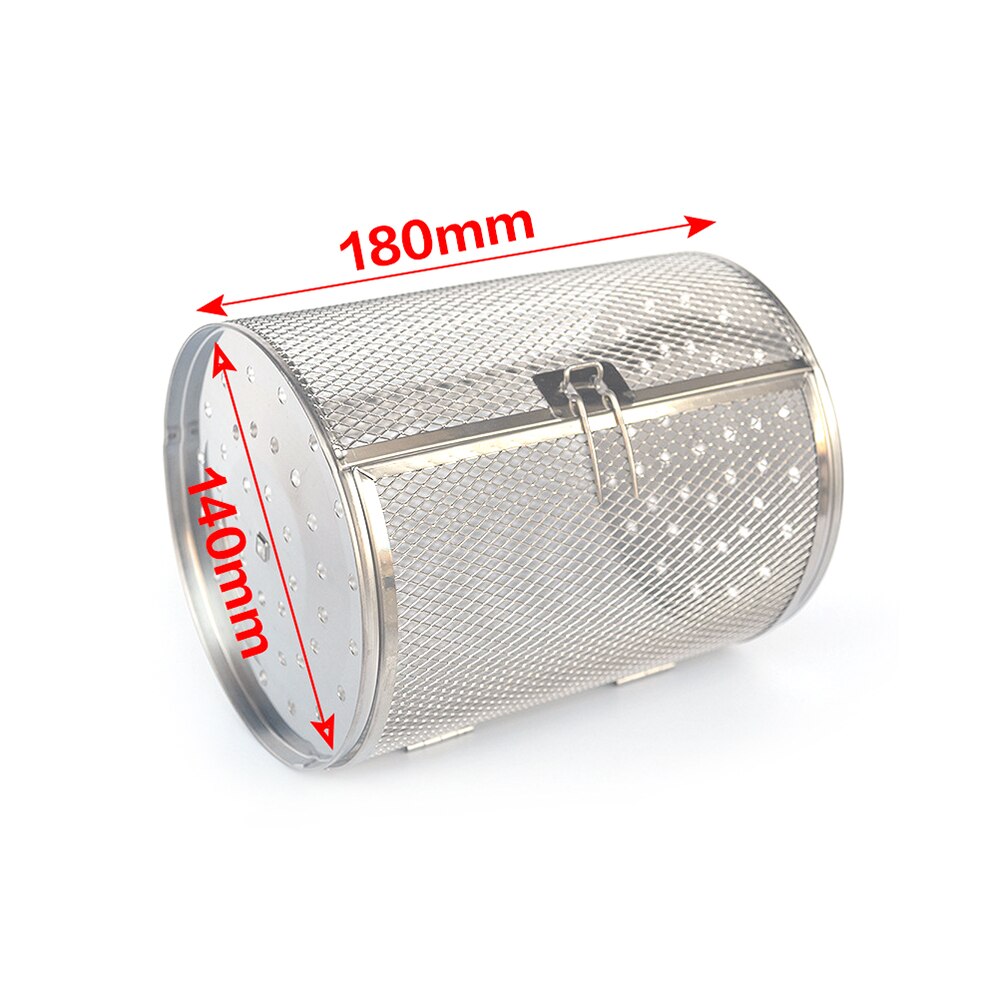 BBQ Stainless Steel Rotisserie Grill Roaster Drum Oven Basket Bakeware Oven Roast Baking Rotary Nuts Beans Peanut Basket Grill