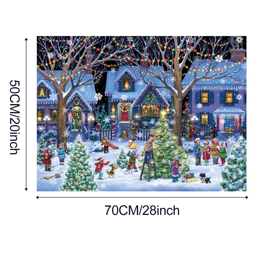 Christmas Theme Jigsaw Puzzles 1000 Piece Adult PuzzlePaper Assembling Puzzle Early Educational Toys For Children Birthday: B