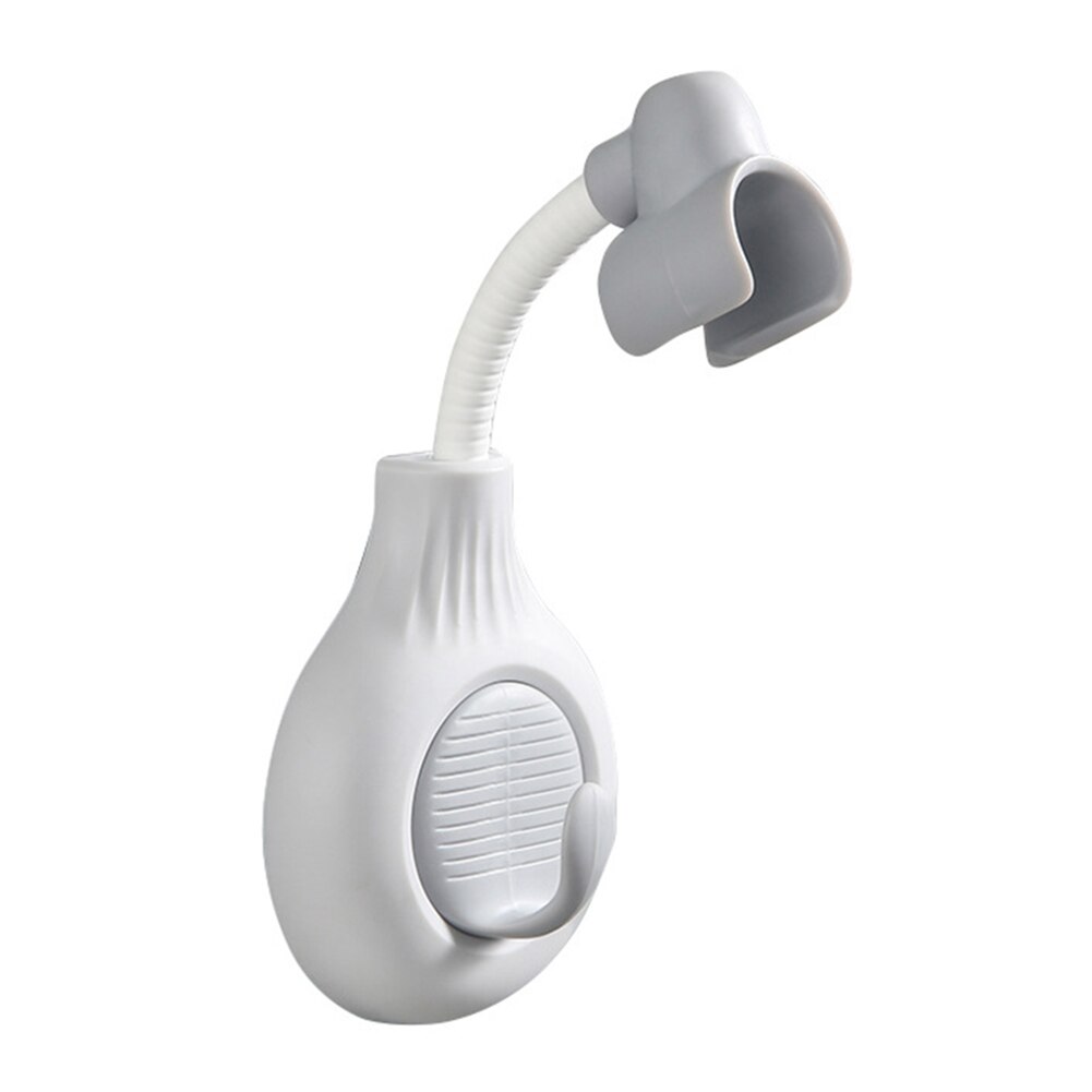 360° Shower Head Holder Adjustable Self-Adhesive Showerhead Bracket Wall Mount With 2 Hooks Stand SPA Bathroom Universal ABS 1pc
