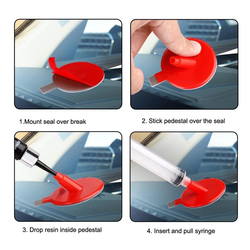 DIY Repair Kit Tools Auto Car Glass Windscreen Windshield Stickers For Chip Bullseye Protective Repair Decorative Crack Set M2R5