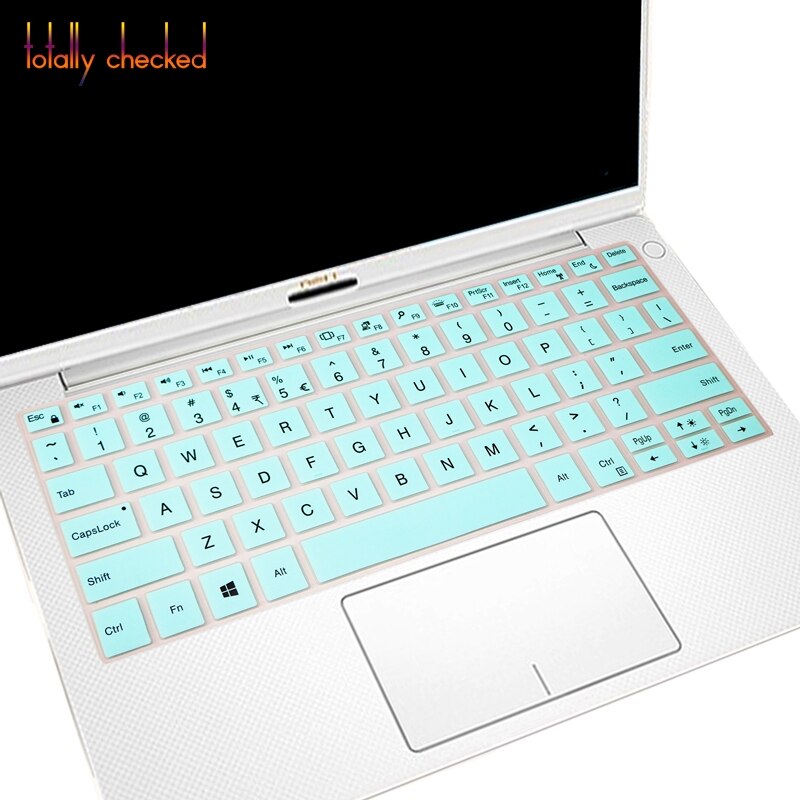 Silicone Keyboard Cover for Dell XPS 13 9370 9380 9365 - Ultra-Thin, Waterproof, Dustproof: White Blue