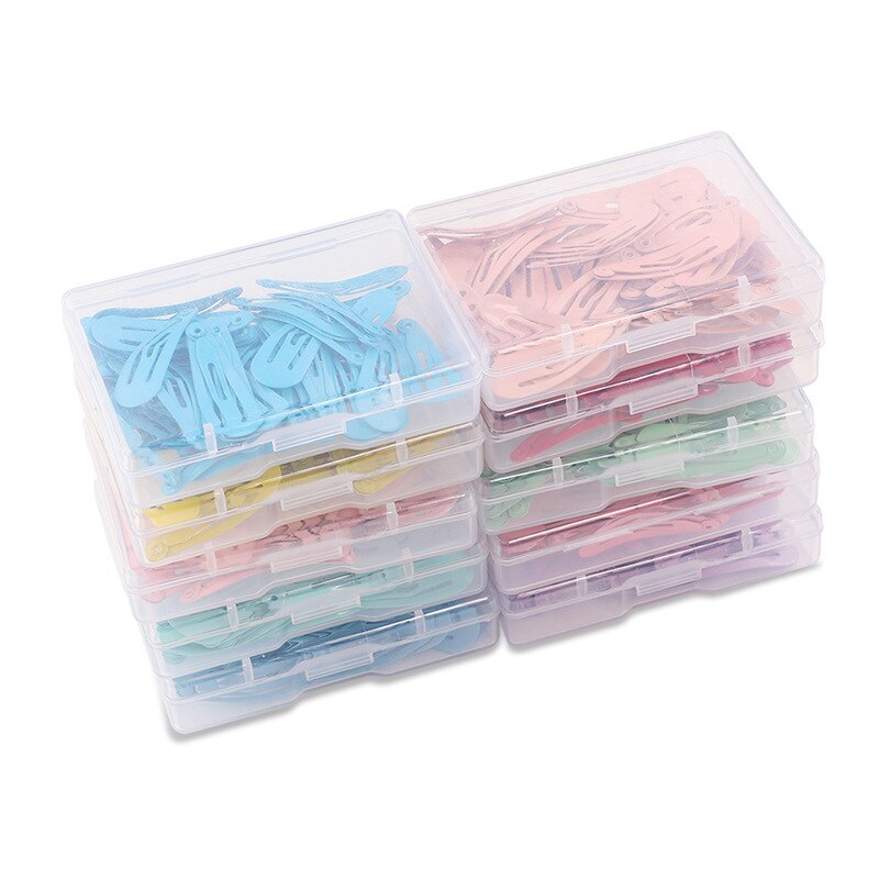 50 Pcs Mix-Kleur 3Cm Baby Meisjes Snap Haar Clips Geen Slip Metalen Haar Haarspeldjes Haarspelden Kids haar Accessorie