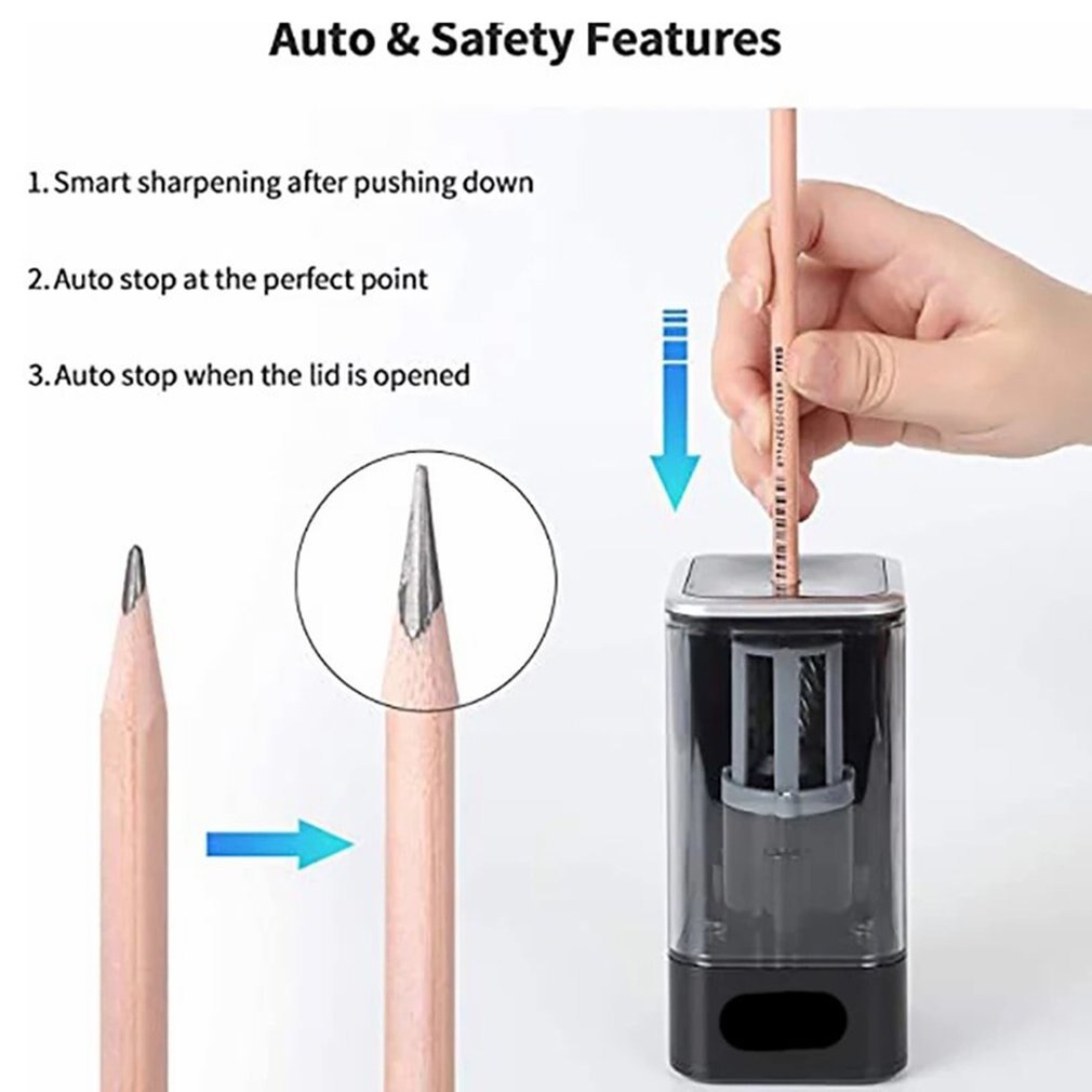 Electric Pencil Sharpener Stationery Electrical Automatic Pencil Sharpener Home School Office Desktop For Kids