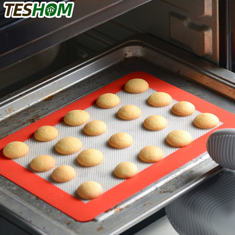1 PC Premium Non Stick Reusable Round Silicone Baking Mat Rectangle Cake Pan Liner Baking Sheets