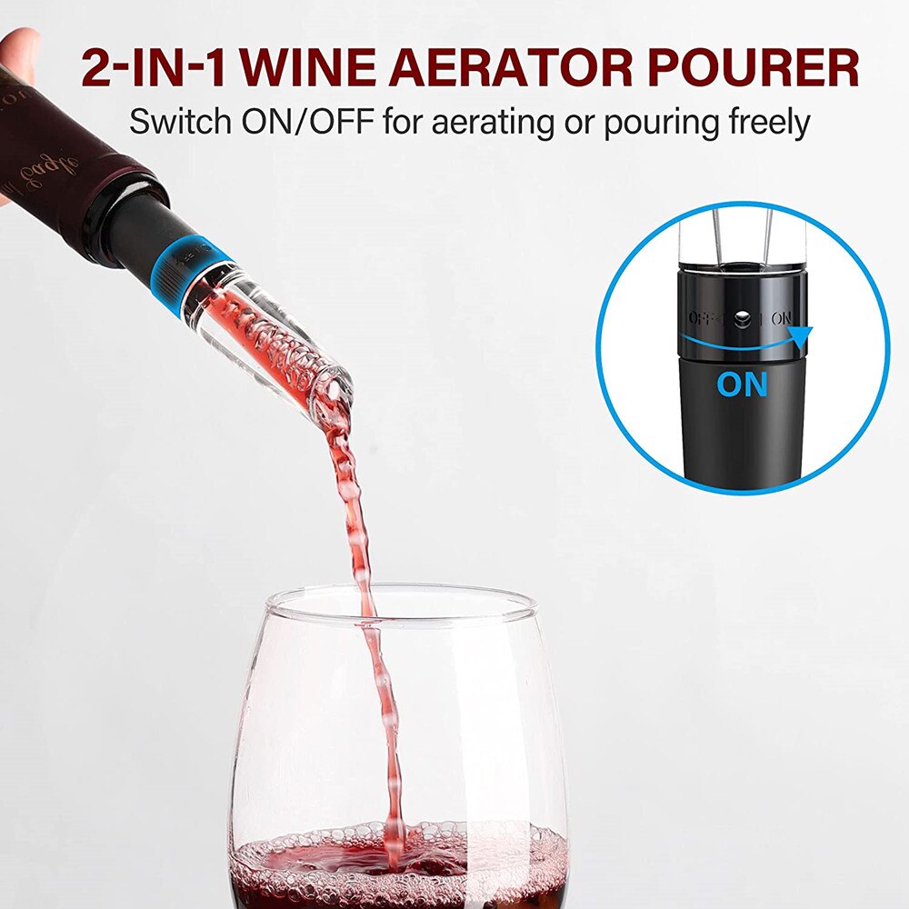 Decantador de vino tinto portátil, aireador de vino tinto, herramienta de vertido de aireación rápida, accesorios de cocina, 1 ud.