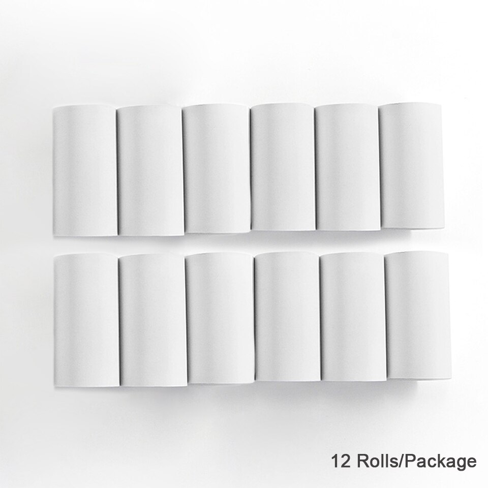 5/9/12 Rolls 57x25mm Heat Sensitive Thermal Printing Paper Set Heat Sensitive Thermal Printing Paper Set for Kids Instant camera: 12 Rolls