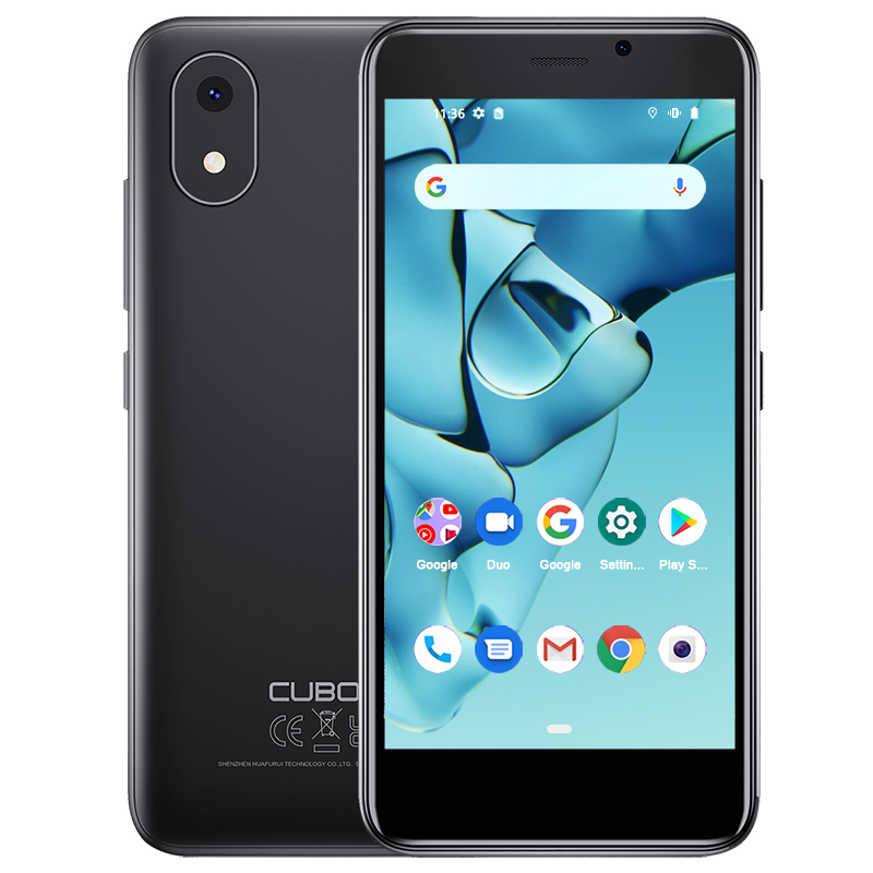 Cubot-J10 Smartphone Android 11, 1GB, 32GB, 4-Polegada Mini tela, Câmera traseira 5MP, 2350mAh, Cartão Dual SIM, Face ID Celular: Preto