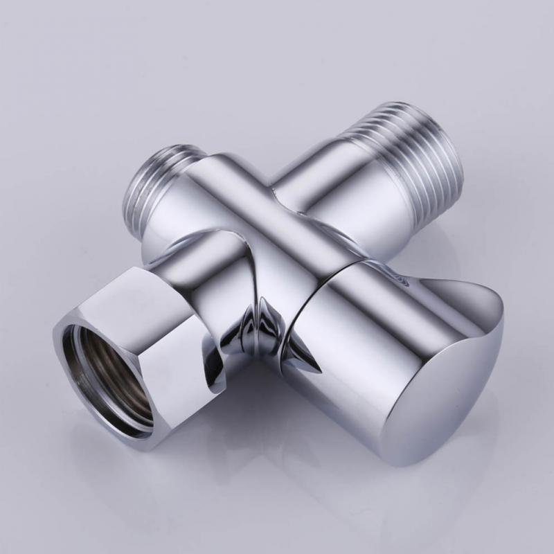 Bathroom Shower Head Shuntoff Cold Water 3 Way T Adapter Tee Connector Valve For Toilet Bidet