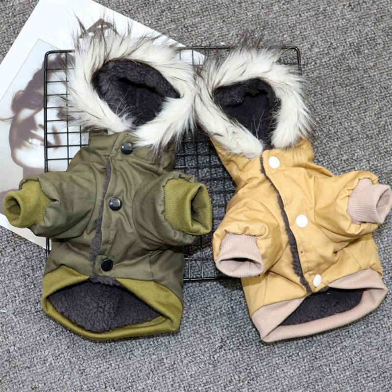 Pet Kostuum Voor Honden Waterdicht Hooded Hond Jas Winter Dikke Honden Jas Huisdier Chihuahua Franse Bulldog Kleding Voor Wandelen