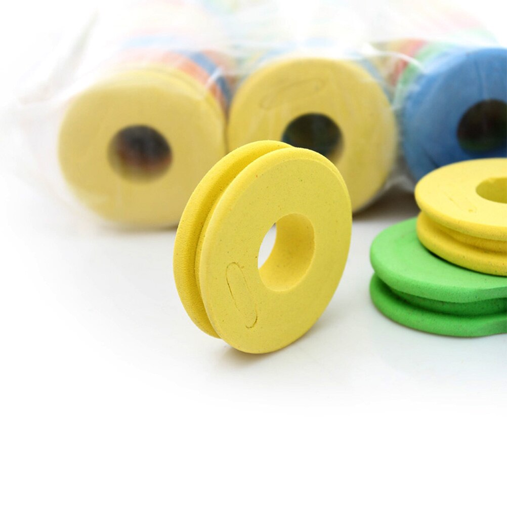 Carretes de espuma para sedal de pesca de 100 uds, Carretes de carrete de pesca de forma redonda, equipo de pesca con carrete, carretes de bobina portátiles, carretes de pesca