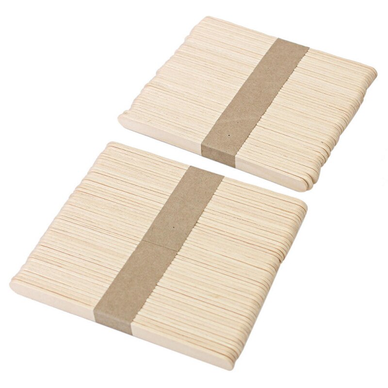 50Pcs Wooden Popsicle Sticks Spatula Tongue Depressor For Handcraft DIY Ice Cream Popsicle Sticks Popsicle Accessories FM0986