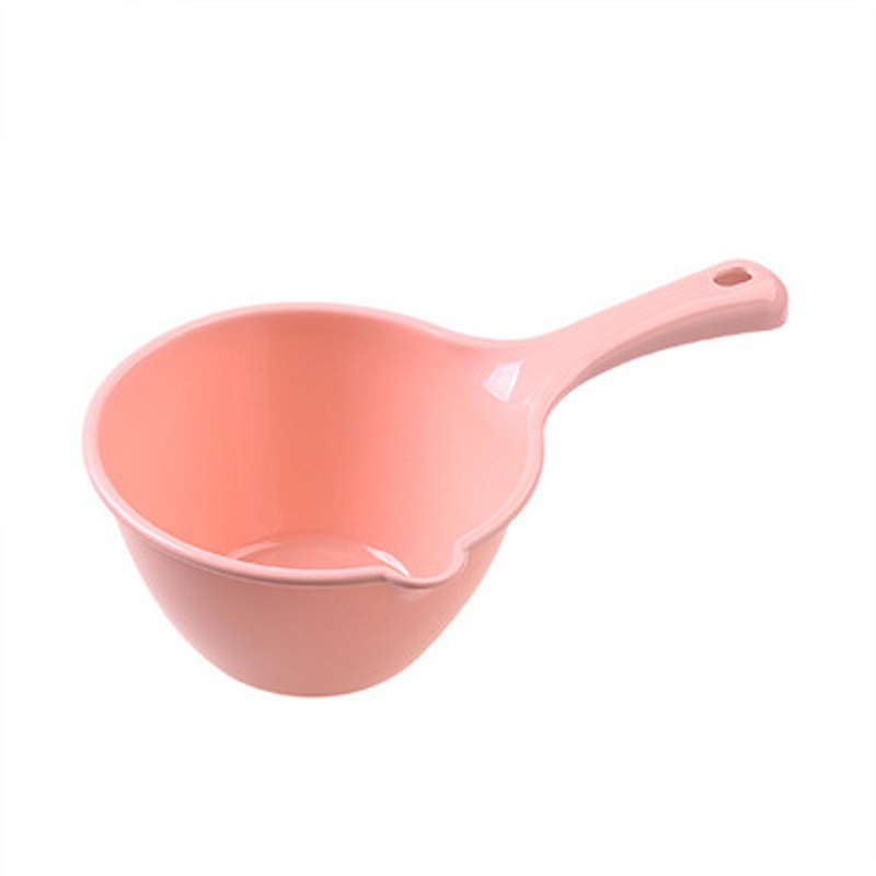 1PC Plastic Bathing Ladle Spoons Kitchen Accessories Bathroom Thick Water Scoop Cup Baby Kids Shampoo Bath Spoon Home Essential: 1pc Pink