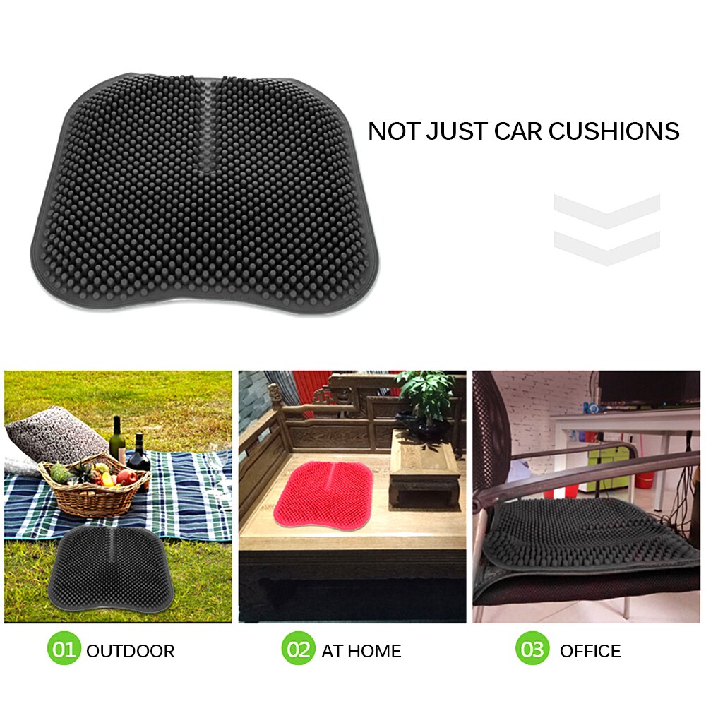 Universal 3d andningsbar cool silikon sittdyna sommar hemmakontor bilmassage halkfri stol soffa matta