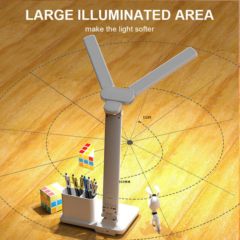 Usb-oplaadbare led-tafellamp met traploze dimfunctie, multifunctionele nachtlamp voor de slaapkamer, leeslamp met wit licht.