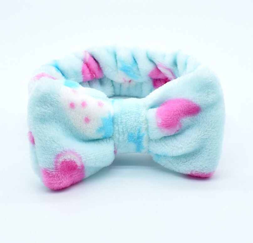 Voor Vrouwen Meisjes Hoofdbanden Omg Brief Coral Fleece Wassen Gezicht Boog Haarbanden Hoofddeksels Haarbanden Tulband Haar Accessoires: Blue strawberry