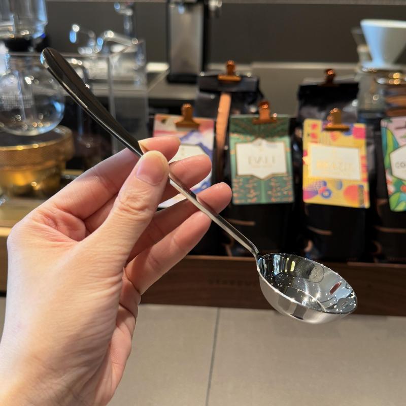 1/2 stuks roestvrijstalen lepel met lange steel - platte bodem food-grade duurzaam schoon te maken voor rijstsoepnoedels dessert