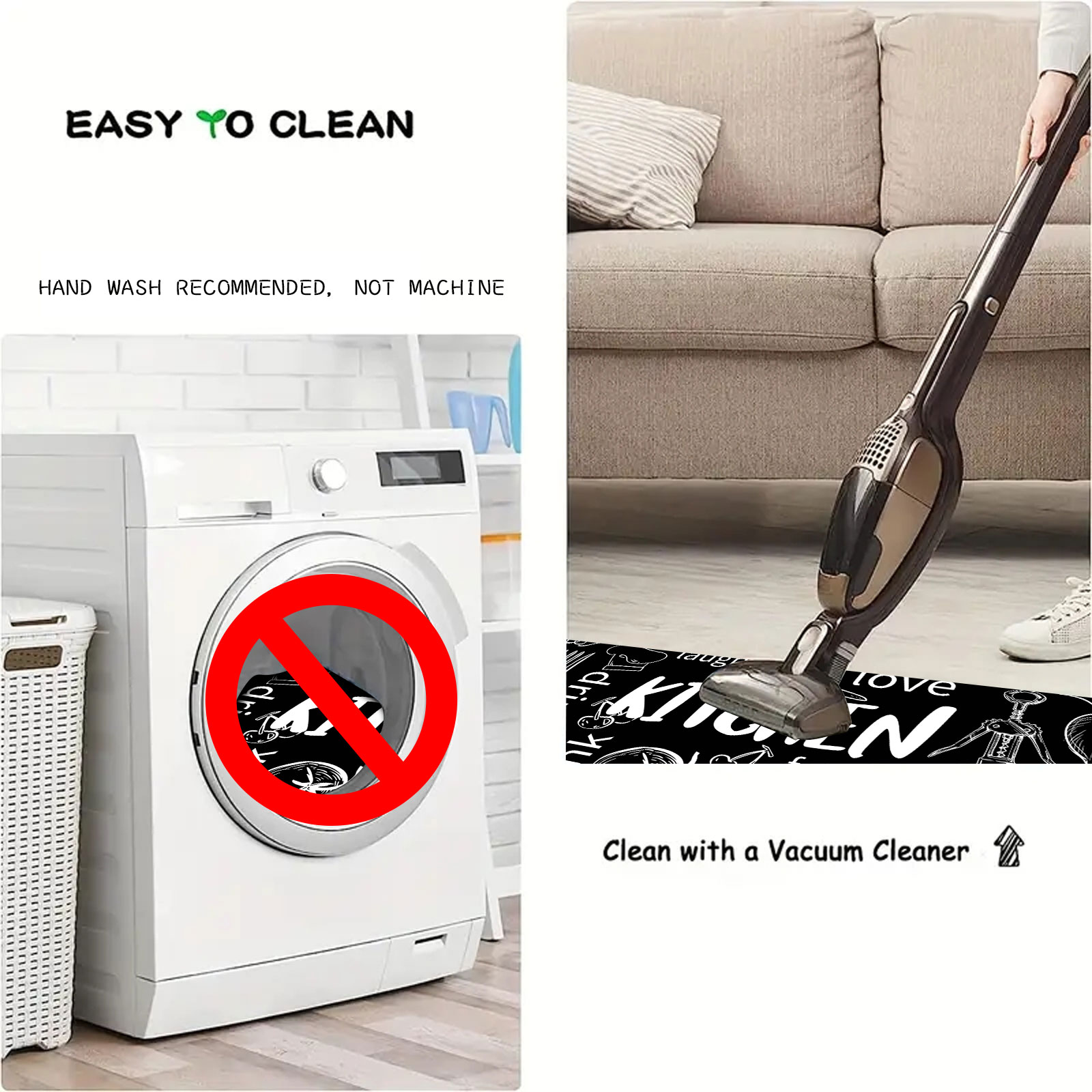 Thickened absorbent laundry room floor mat flannel quick-drying non-slip foot mat thickened long strip kitchen mat bathroom mat