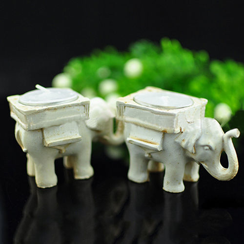 Retro elefant te lys lysestage hjemmeindretning lysestage fest weding favor dekor dekorativ