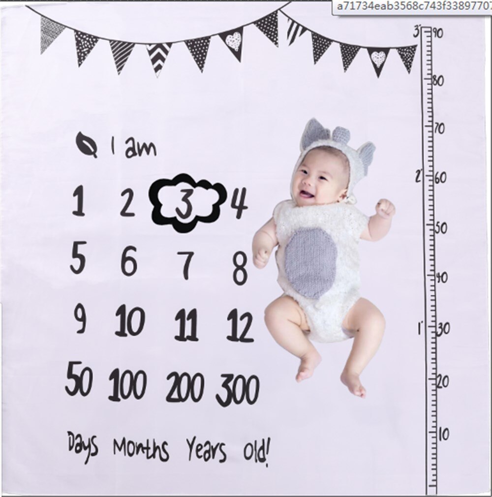 Infantile bébé jalon couverture Photo fille garçon -né photographie bébé mensuel douche couverture croissance arrière-plan accessoires: EF-16
