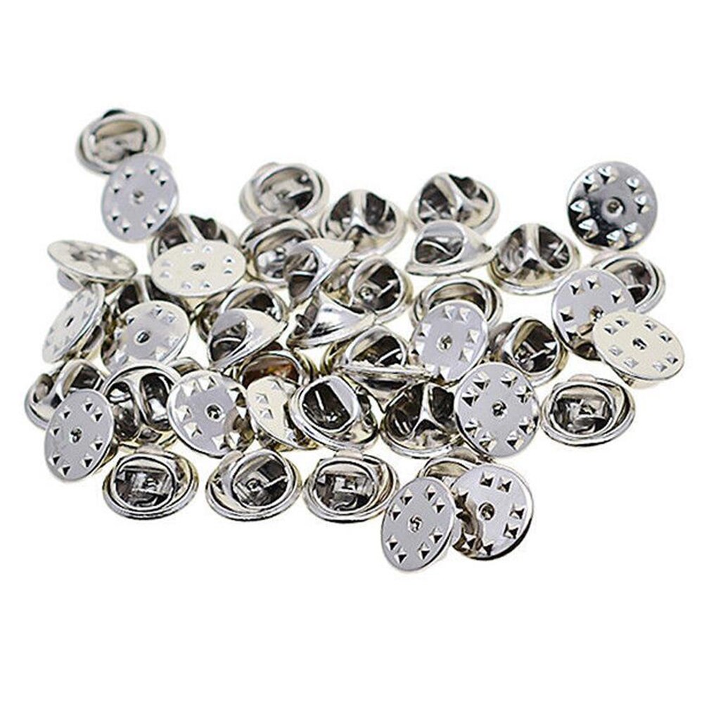 30Pcs Clutch Diy Badge Squeeze Vlinder Accessoires Sieraden Broche Sluiting Pin Houder Gesp Revers