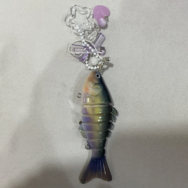 Porte-clés poisson mignon pour amoureux de la pêche, porte-clés de pêcheur, pendentif de sac de poisson, jolis bijoux pour Fans, de pêcheur