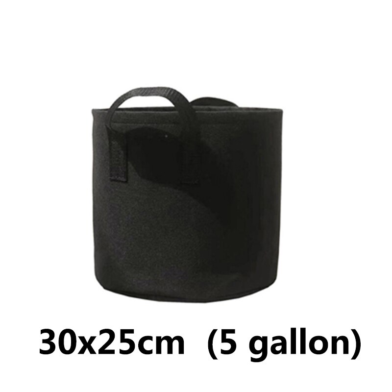 2 5 gallon plante vokseposer 7 gallon 10 gallon pot kartoffel træ blomster frugt haveredskaber have træ stof potter plante: Sort 5 gallon