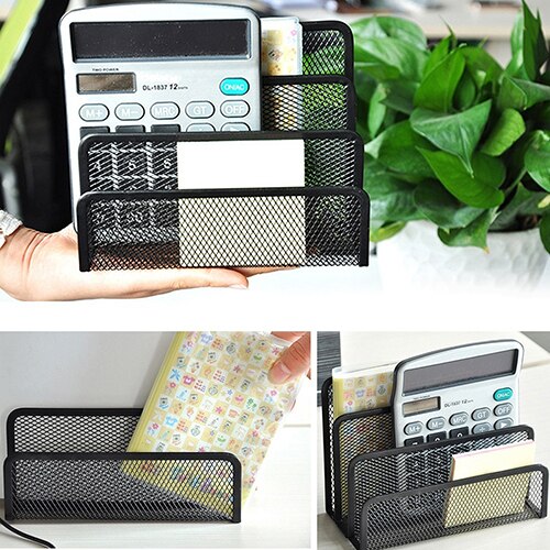 Sort mesh brev sorterer post business dokument bakke skrivebord kontor fil organizer holder