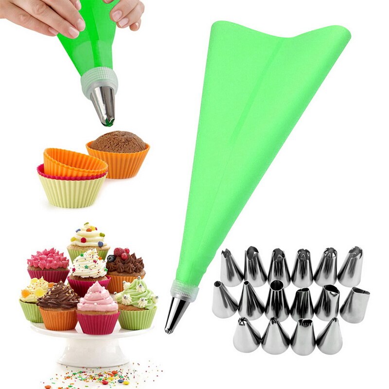 Cake Decorating Kit Levert 18 Stks/set Taart Decoreren Gereedschappen Bakken Keuken Accessoires Cake Decorating Supplies: Green