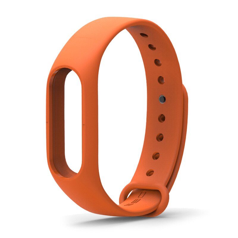 Para Xiaomi Mi Band 2 Correa de muñeca de silicona para mi Band 2 pulsera accesorios reloj inteligente Original M2 Miband 2 Correa: Orange