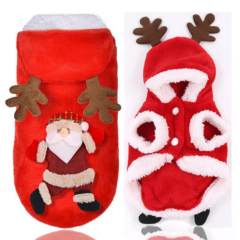Manteau de noël chien noël chiot | Noël, rennes à capuche, Costume de chiens roupa cachorro pour Bichon chat XS S M L XL XXL