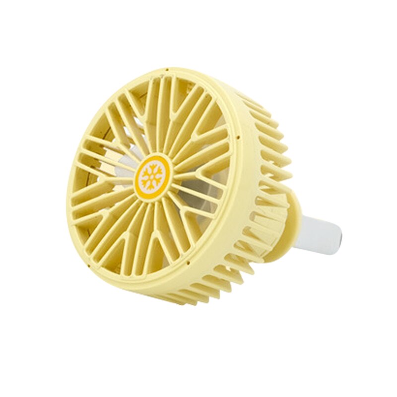 Car Multi-Function Ambient Light Fan Air Conditioning Wind Regulation Car USB Air Outlet Center Console Decoration: Yellow
