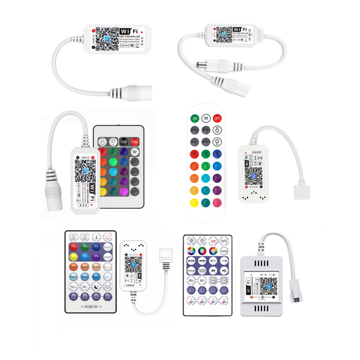Magic Home Wireless WiFi Controller DC5V 12V 24V RGB/RGBW IR RF For WS2811 WS2812B Single Color RGB RGBW LED Strip