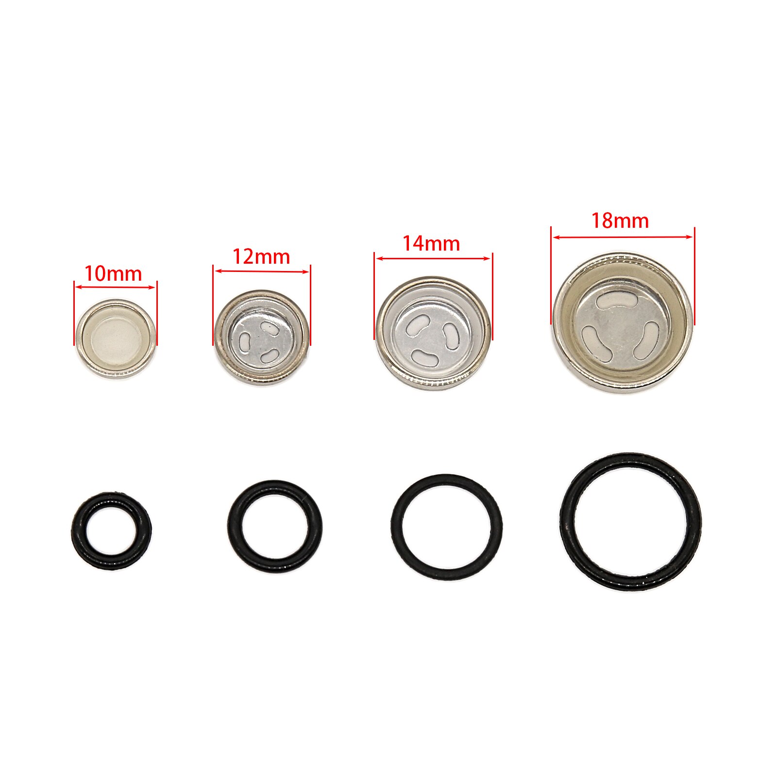 Motorcykel metall siktolja siktglas tätningar för huvudcylinder diameter 18mm järn + gummi