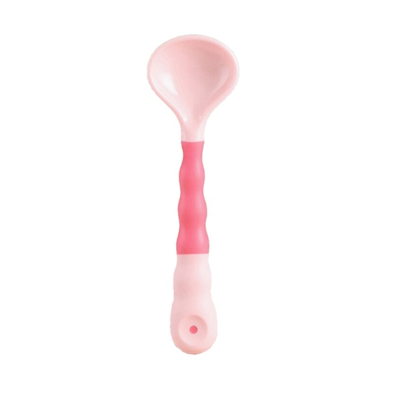 Cucchiaio pieghevole in silicone per bambini cucchiaio da allenamento per bambini stoviglie BPA gratuito: rosa (senza scatola)