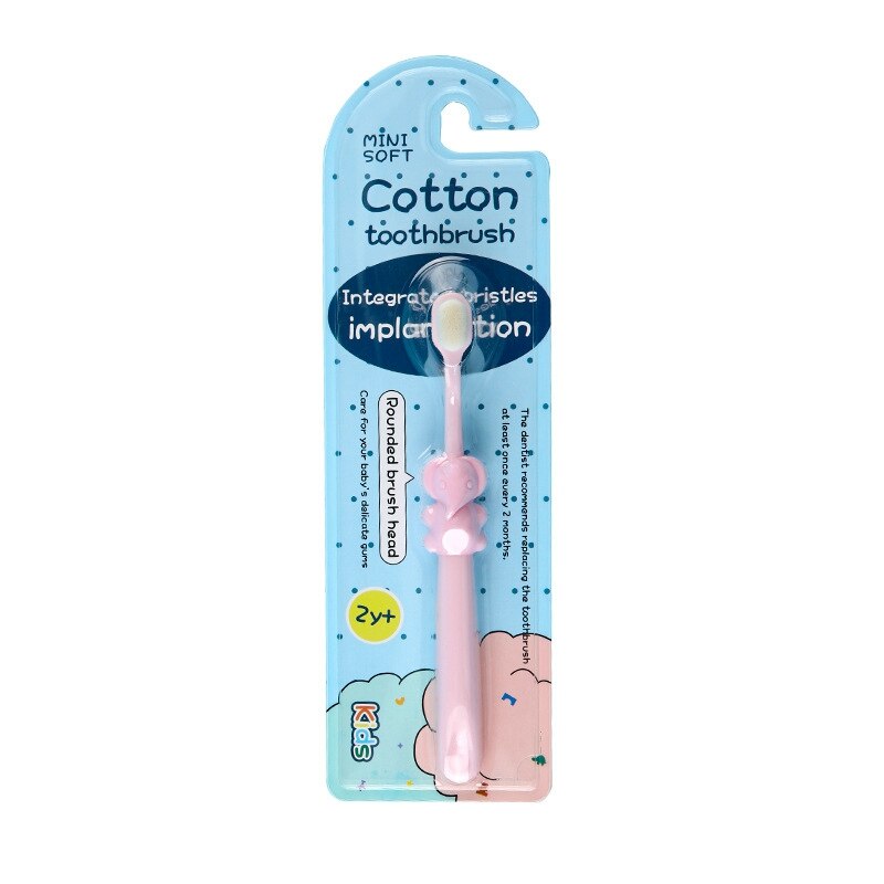 Leuke Kids Tandenborstel Cartoon Tandenborstel Kinderen Super Fijne Zachte Zachte Haar Schoon Tanden Poetsen Tandenborstel: Pink Elephant