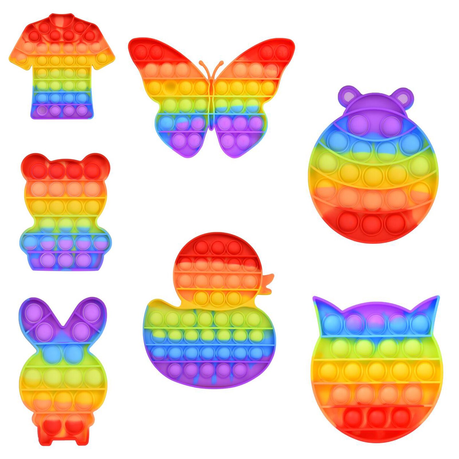 Push Bubble Fidget Sensory Toy Autism Special Needs Five-pointed Star Fidget Squeeze Funny Anti-stress Stress Reliever Toys