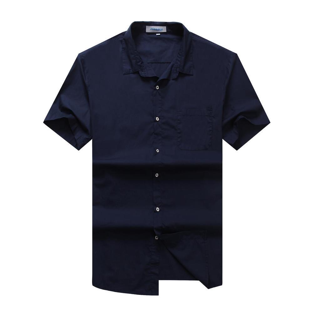 Plus Große Größe 8XL 7XL 6XL 5XL 4XL Neue Sommer Kurzarm Köper Reine Farbe Geschäft Kleid Hemden Formale Arbeit Hemden Männer: 1 / XL