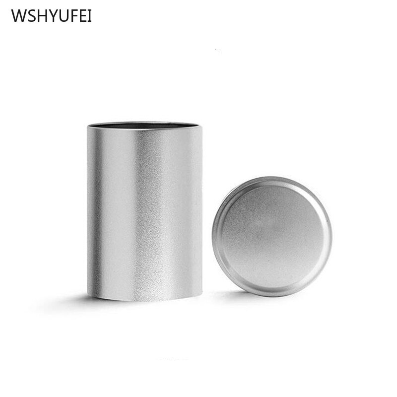 Portable stainless steel tea caddy with lids sealed storage tank travel Tea Boxes tea jar coffee Powder canister spice organizer