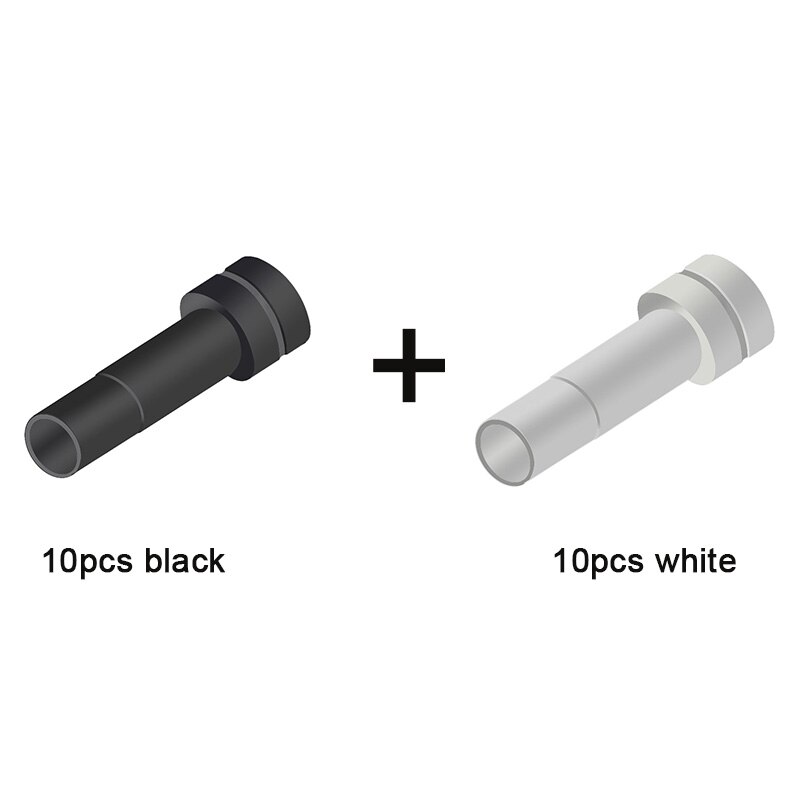 Factory DIY 3.5MM Jack Tail Clamps Plug 4mm Series 3.5mm Tail Hole Protective Filling Sleeve Tail Repair Applicable: 10x Black 10x White